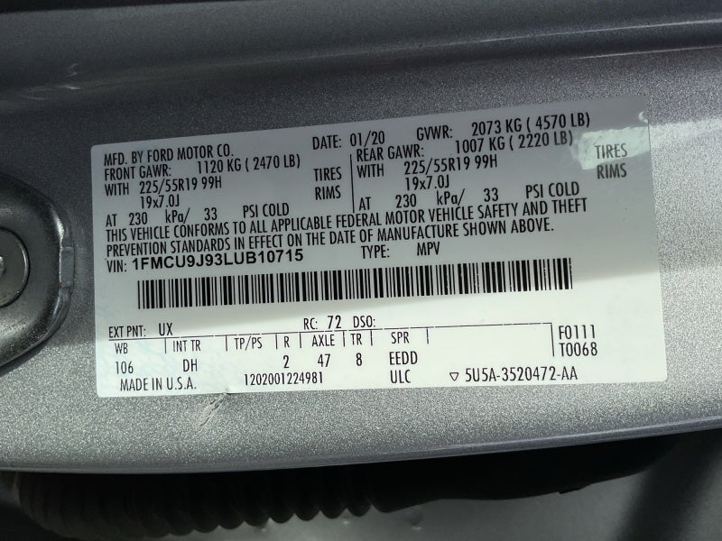 2020 Ford Escape Titanium