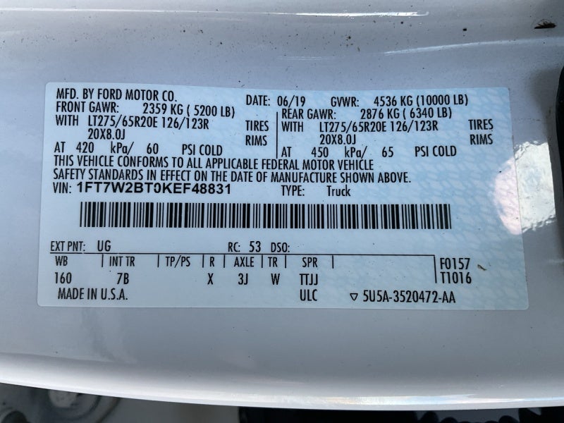 2019 Ford Super Duty F-250 SRW XL