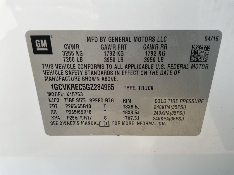 2016 Chevrolet Silverado 1500 LT