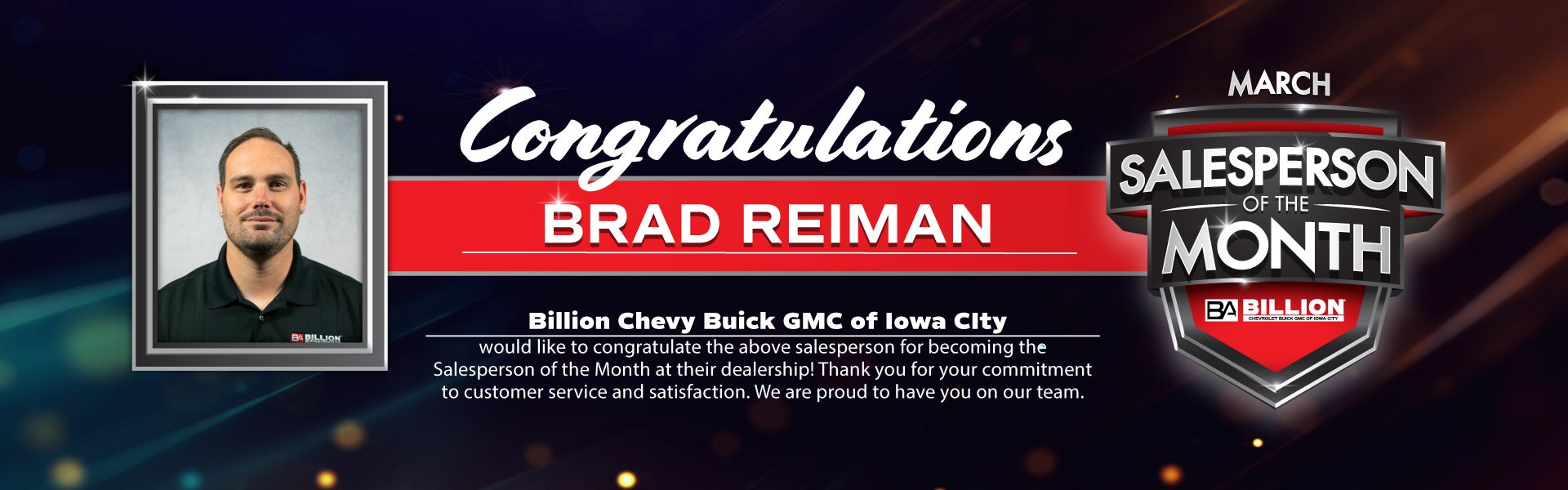 SALESPERSON OF THE MONTH